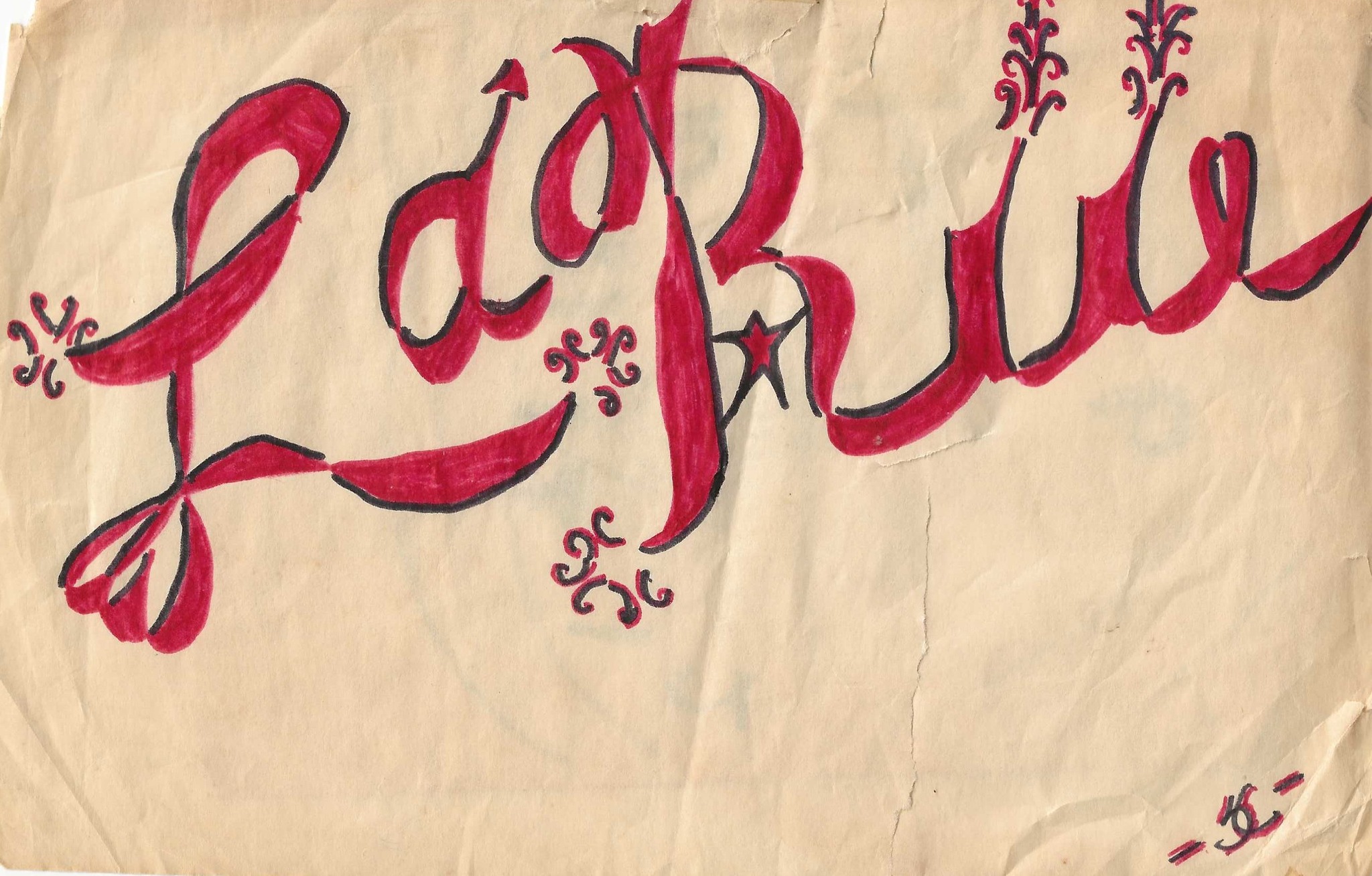 Red and White Poster LaRue