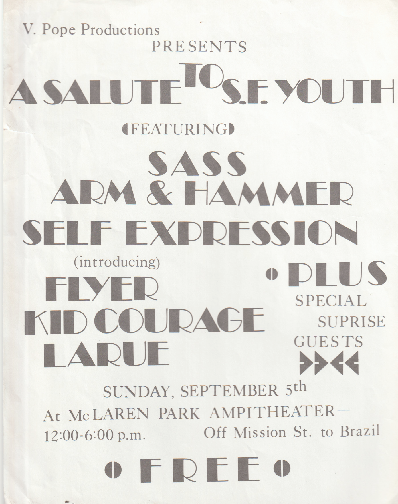 Salite to SF Youth LaRue Poster